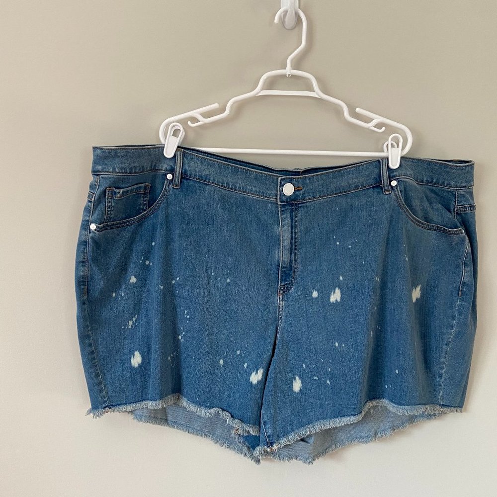 Lane Bryant Women's Denim Tie-Dye Shorts Size 28